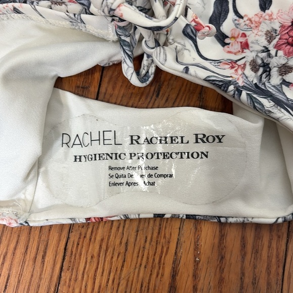 RACHEL Rachel Roy High Waisted Side Lace Swim Bottom-NWOT White Floral Large - Picture 6 of 7